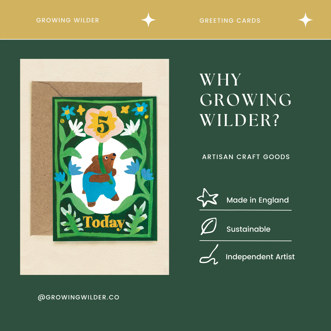 5 Today Bear Greetings Card