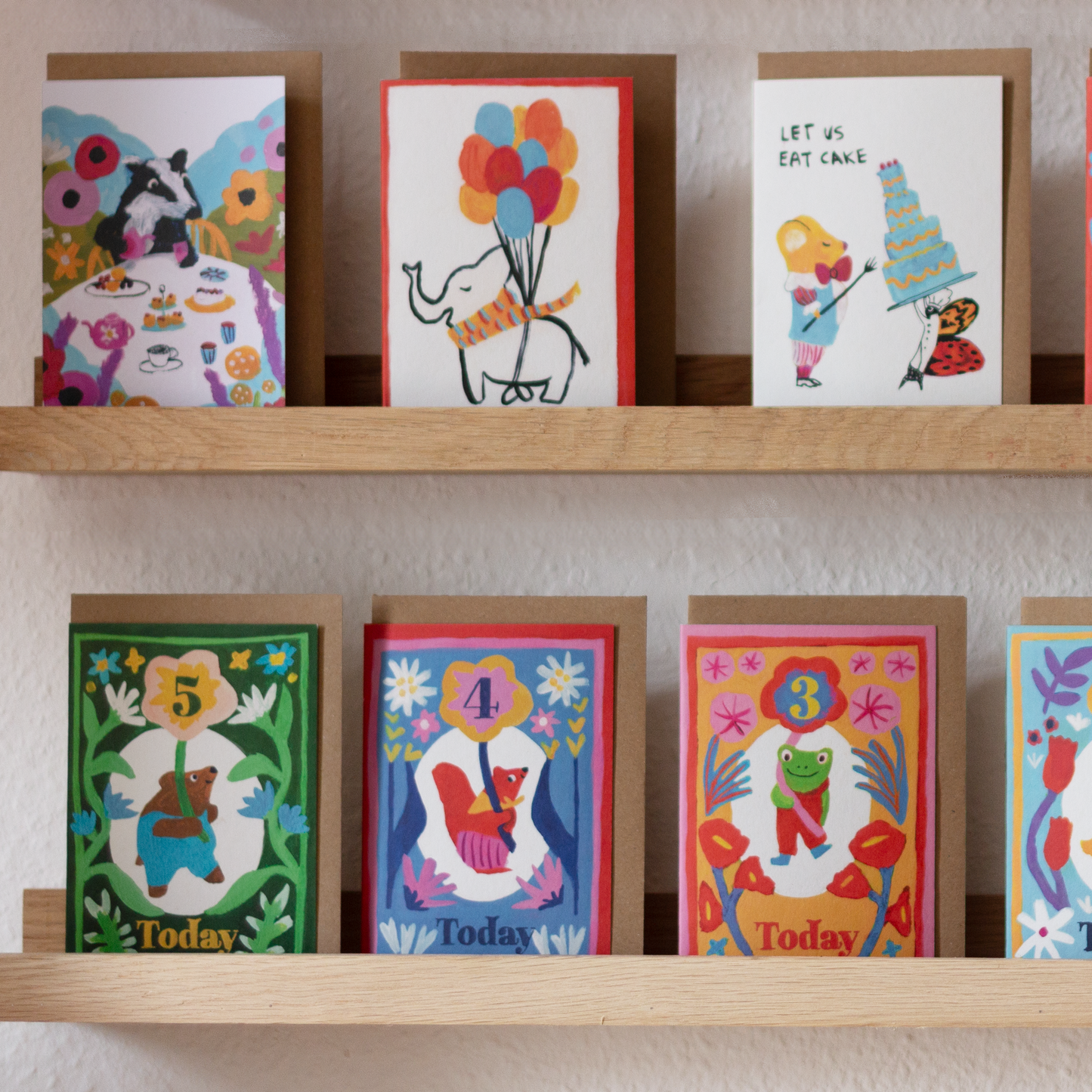 Elephant Balloons Greetings Card