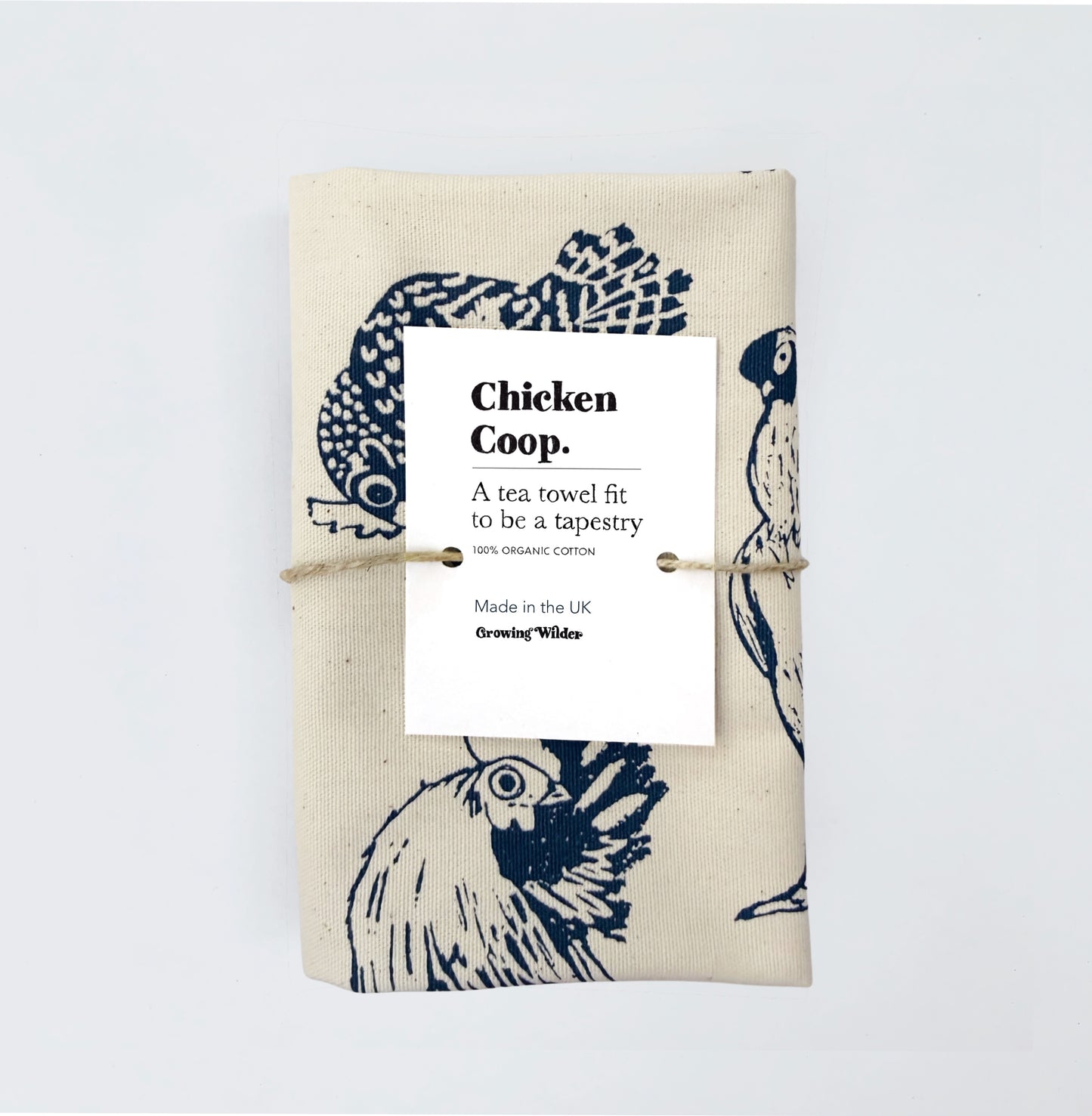 Chicken Coop Tea Towel - 100% Organic Cotton