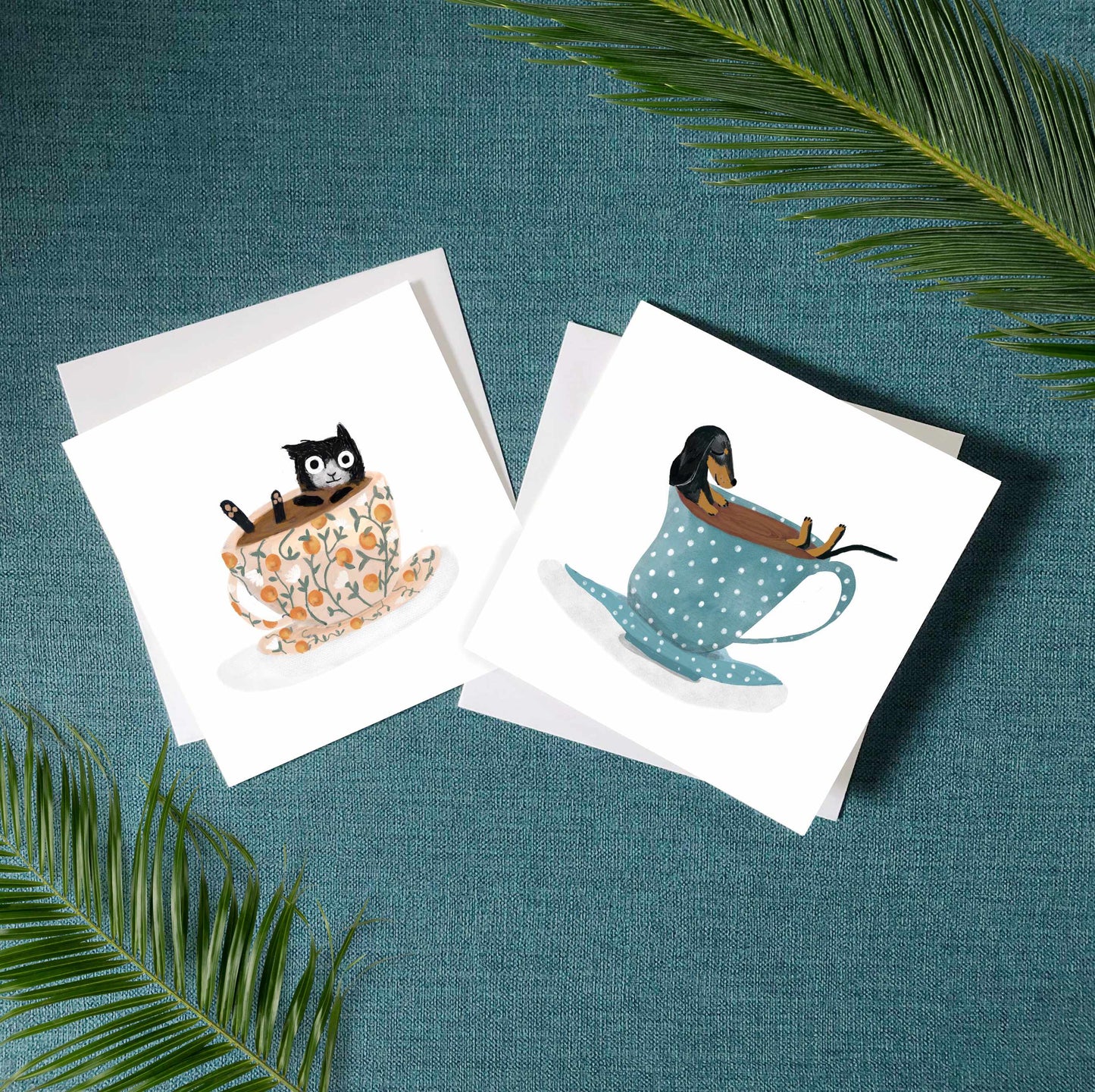 Dachshund Dog Cup Greeting Card