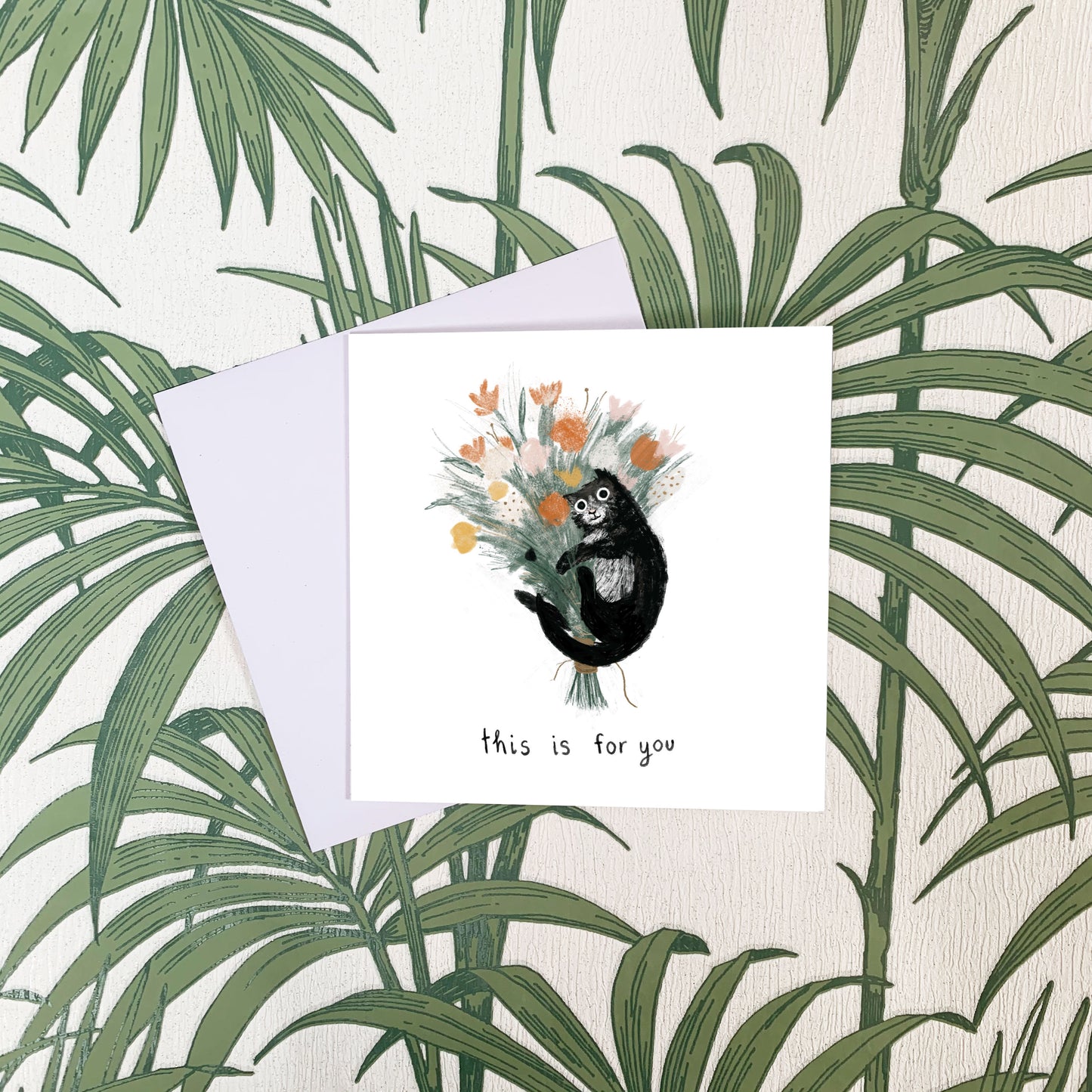 Cat Bouquet Greeting Card