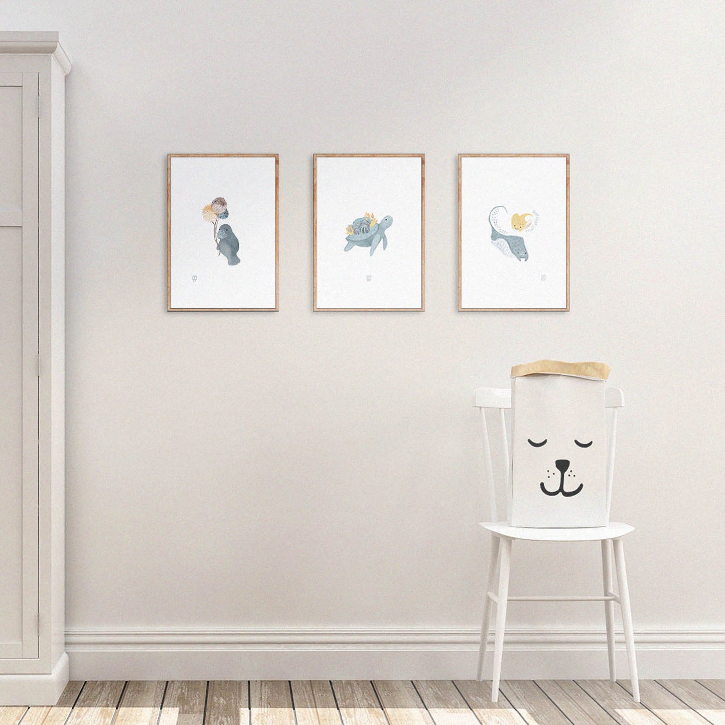 Sea Turtle Art Poster Print