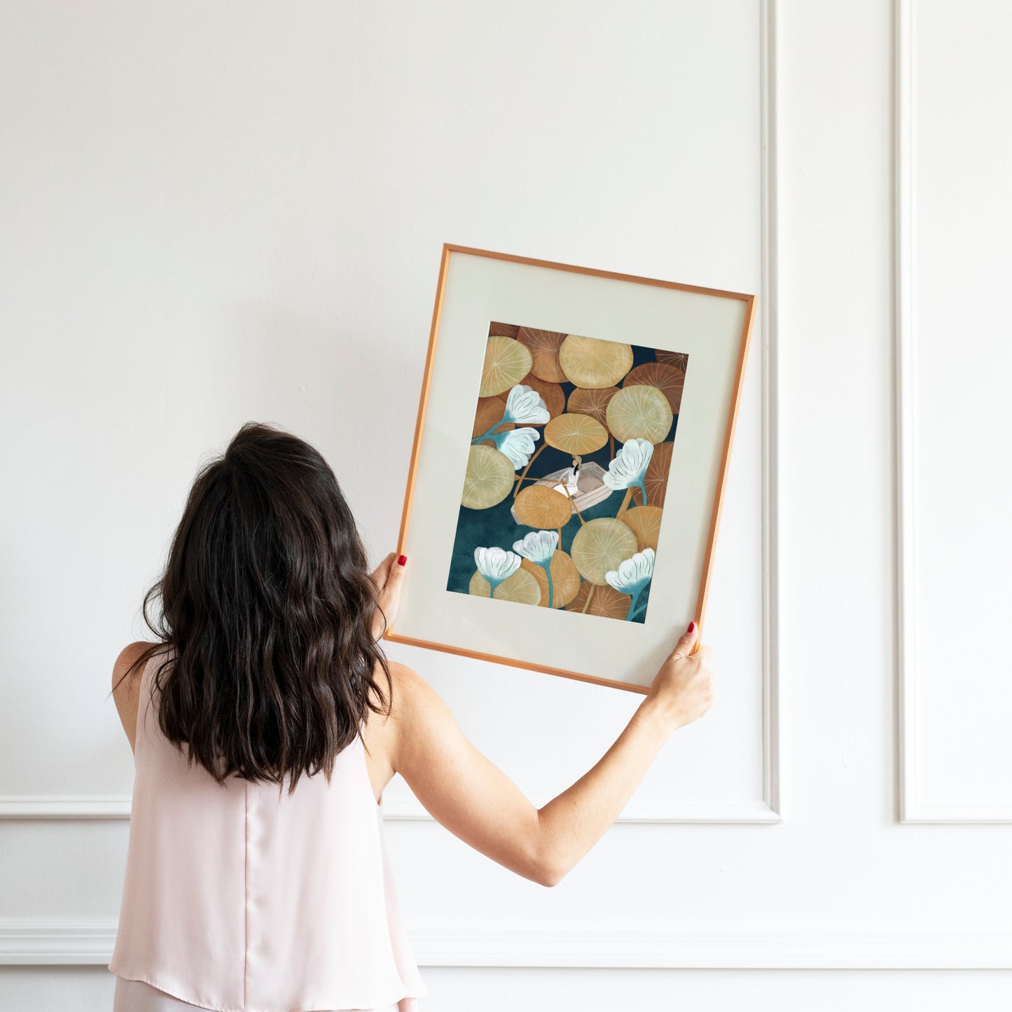 Among the Lilies Art Print