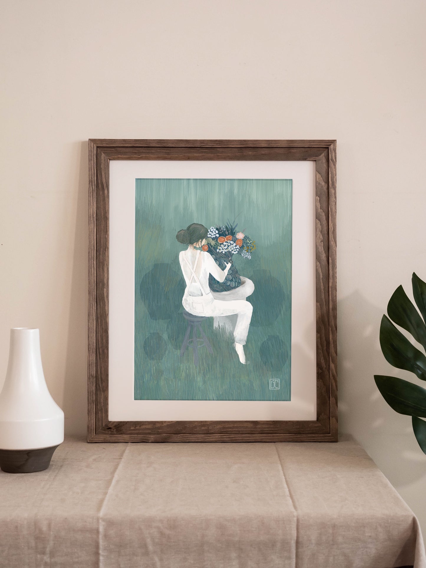 Throwing Pottery Art Print