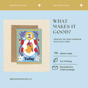 2 Today Birdie Greetings Card