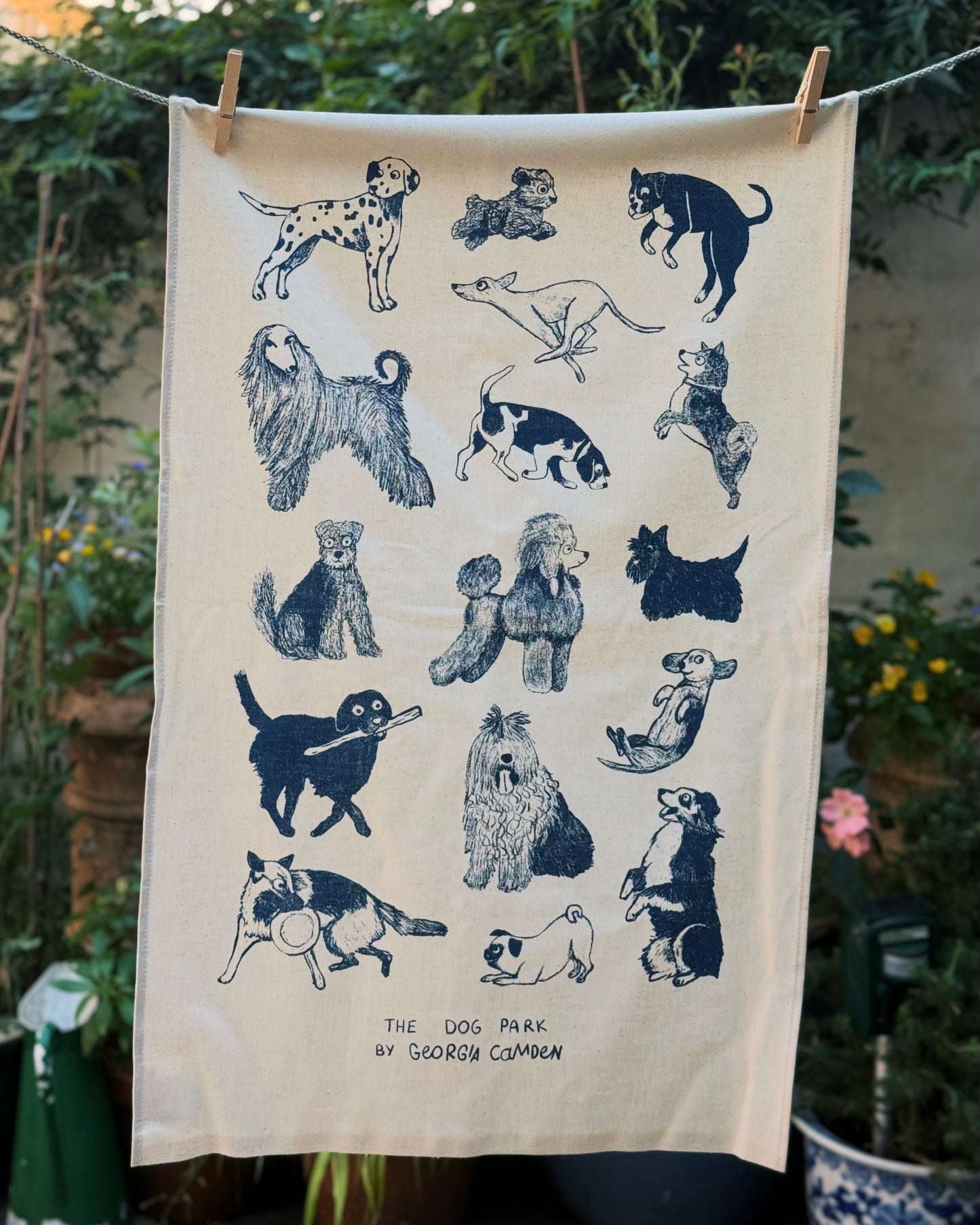 Dog Lover Tea Towel - 100% Organic Cotton
