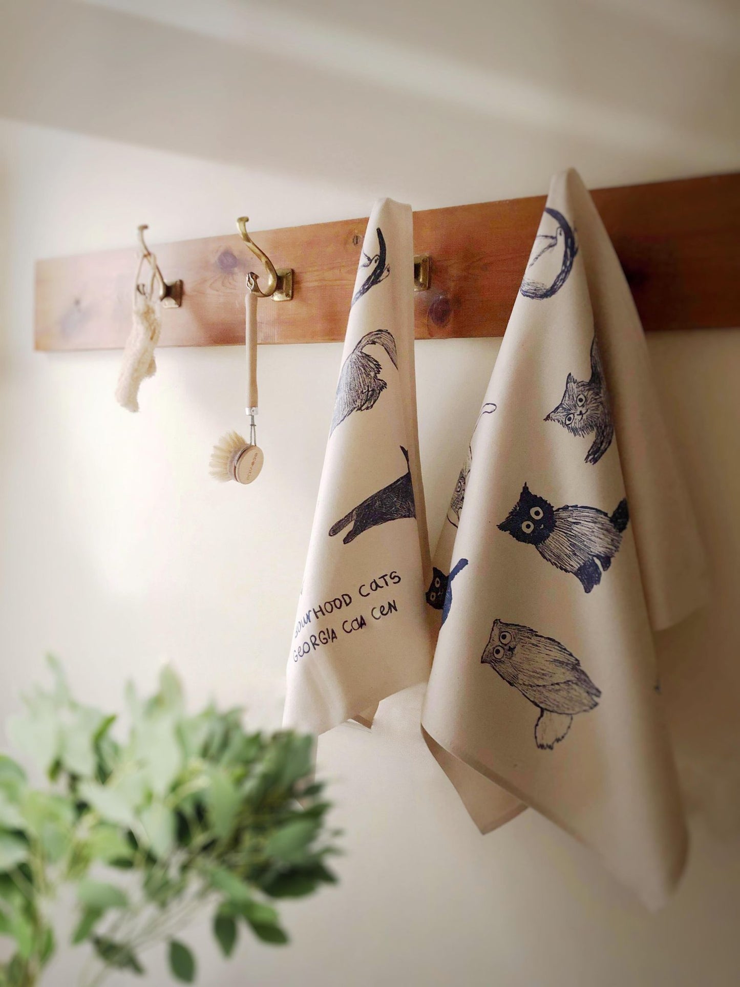 Cat Lover Tea Towel - 100% Organic Cotton