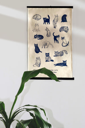 Cat Lover Tea Towel - 100% Organic Cotton