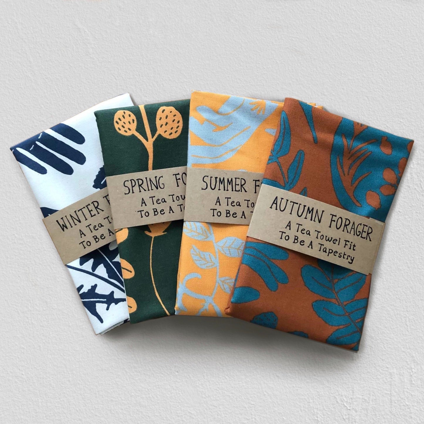 Winter Forager Tea Towel