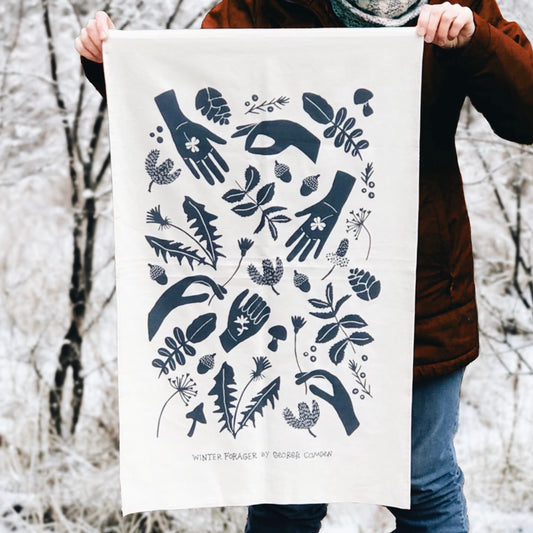 Winter Forager Tea Towel