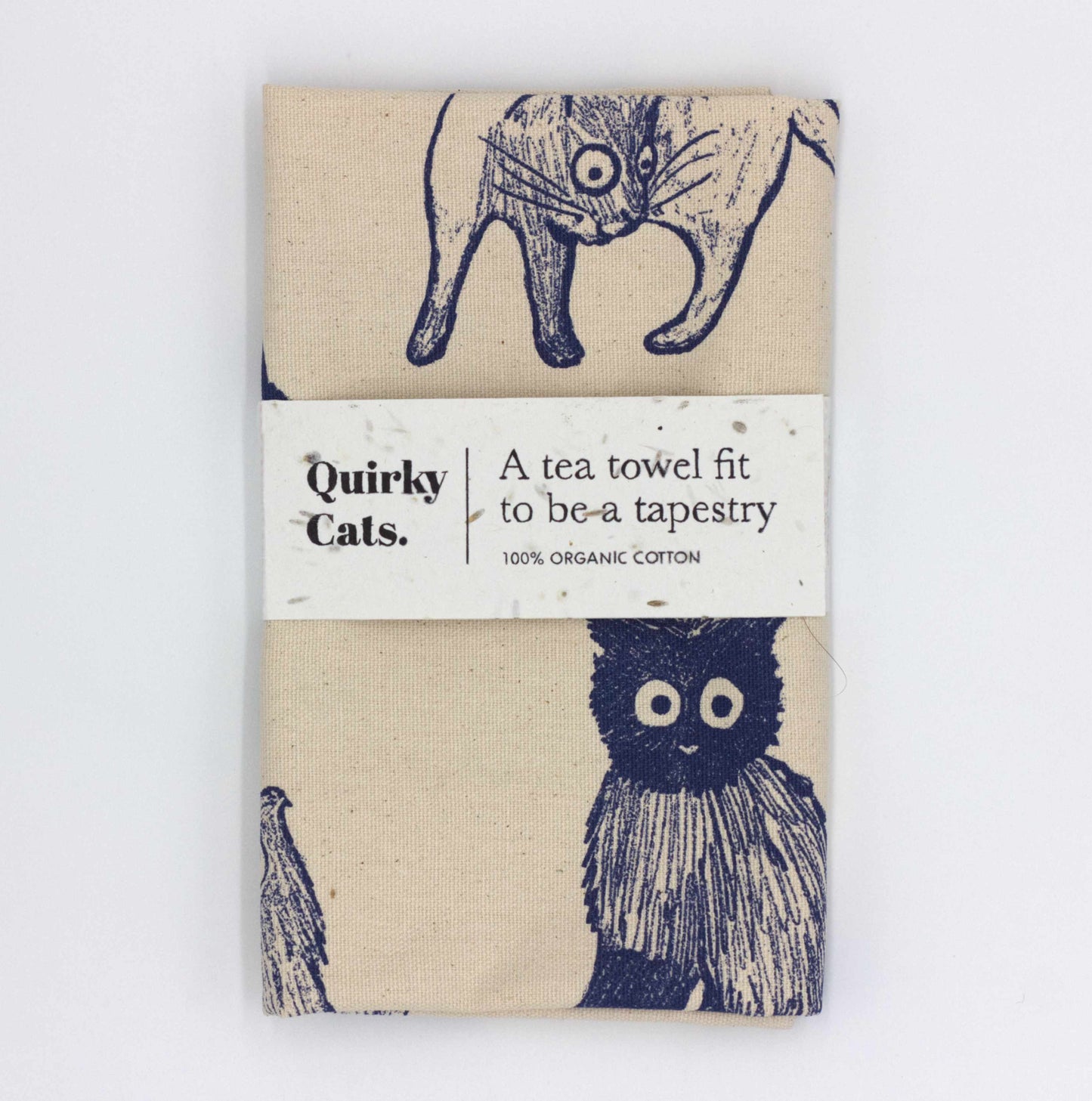 Cat Lover Tea Towel - 100% Organic Cotton