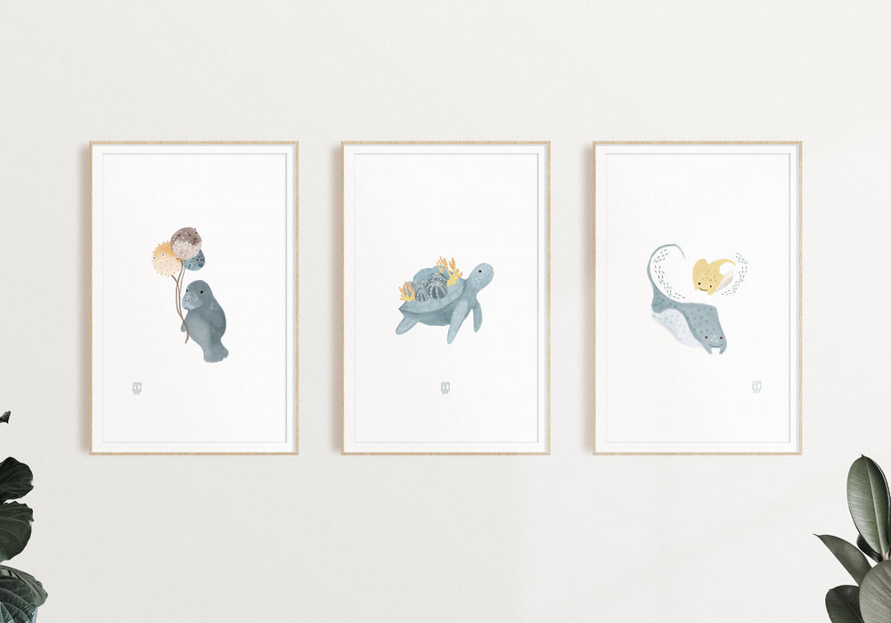 Baby Manatee Art Print