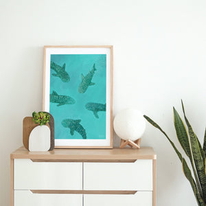 Whale Sharks Art Print