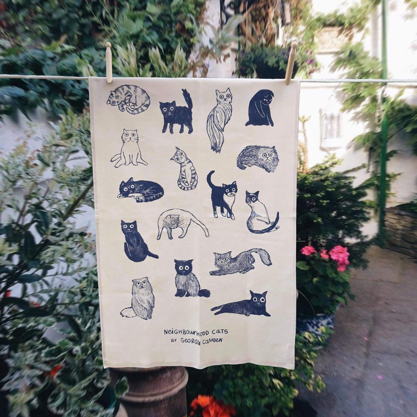Cat Lover Tea Towel - 100% Organic Cotton